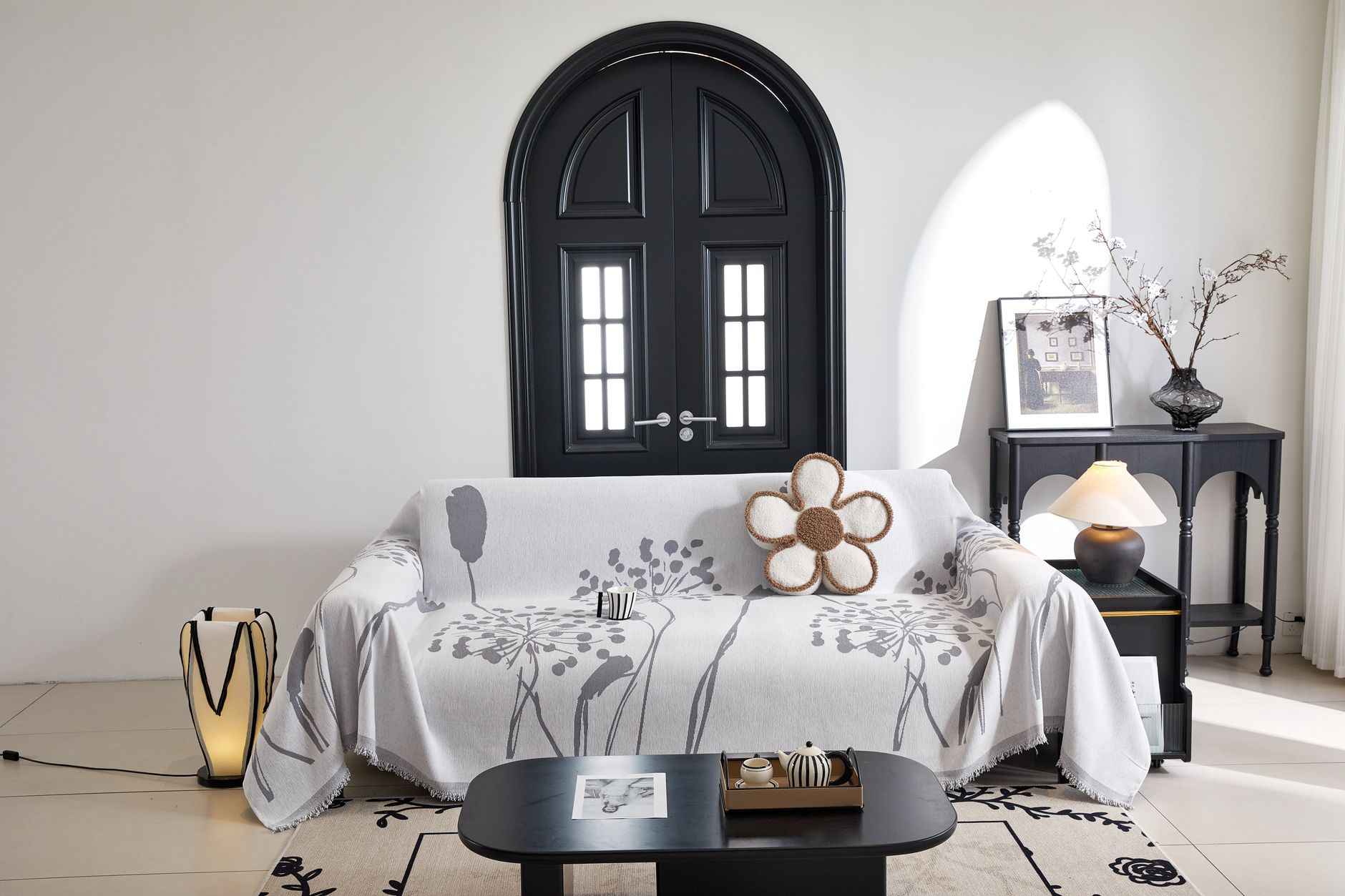 Cozy living room with stylish decor and contemporary furniture.